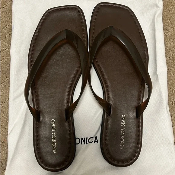 Veronica beard Clea jelly sandal in brown - Picture 3 of 4